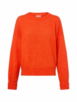 american vintage Pullover & Strickjacken*Damen Strickpullover mit Alpaka-Anteil - Gaspacho Chine rot uni