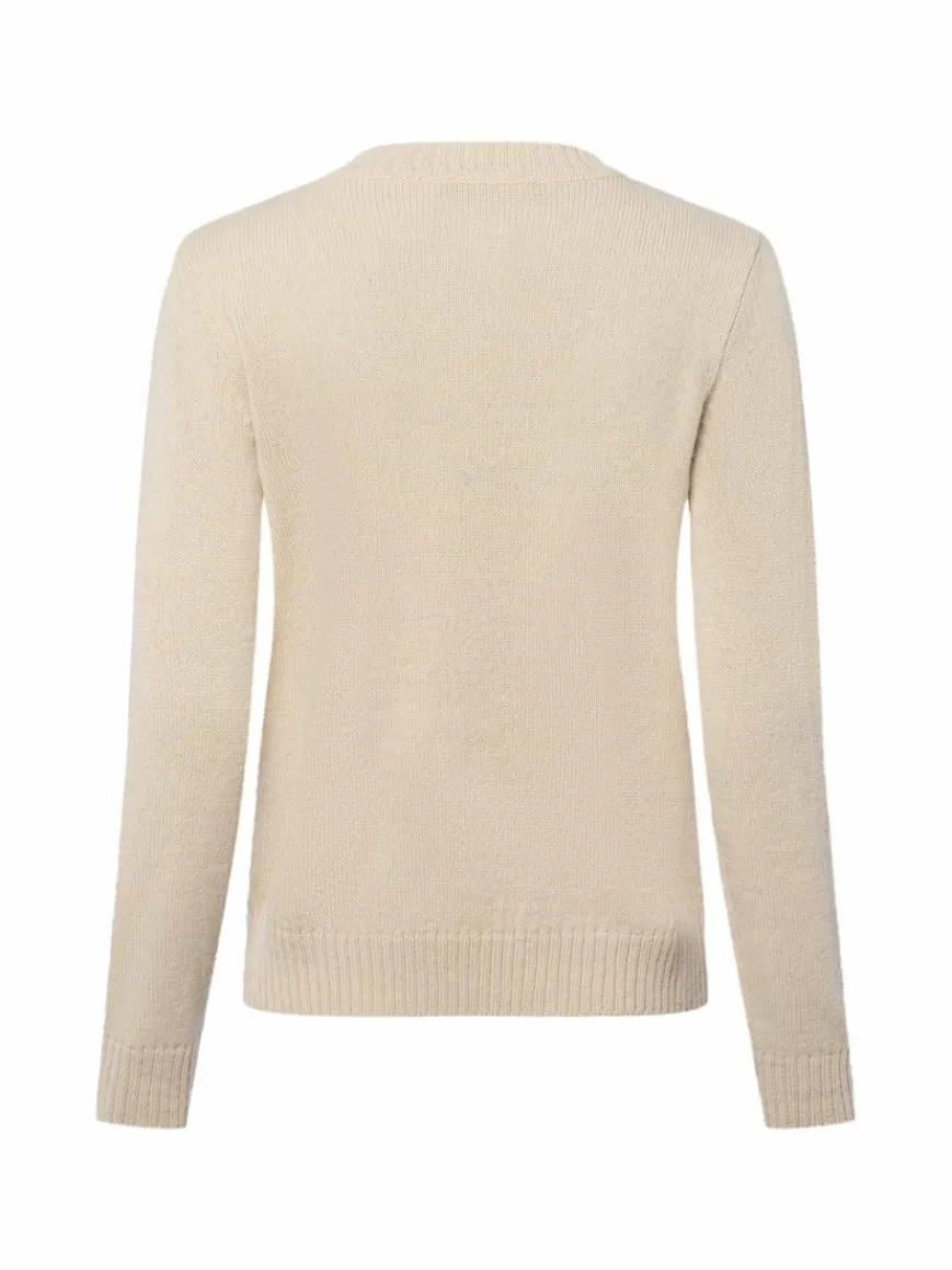 Weekend Max Mara Pullover & Strickjacken*Damen Strickpullover mit Alpaka-Anteil - Nitra beige gemustert