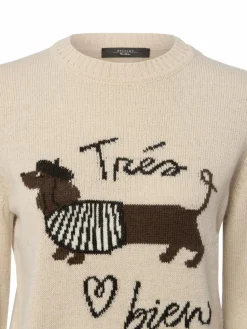 Weekend Max Mara Pullover & Strickjacken*Damen Strickpullover mit Alpaka-Anteil - Nitra beige gemustert