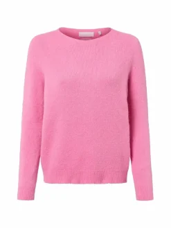 Rich & Royal Pullover & Strickjacken*Damen Strickpullover mit Alpaka-Anteil pink uni