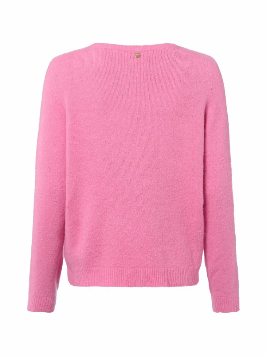 Rich & Royal Pullover & Strickjacken*Damen Strickpullover mit Alpaka-Anteil pink uni