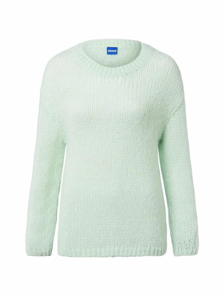 HUGO BLUE Pullover & Strickjacken*Damen Strickpullover mit Alpaka-Anteil - Slookina mint uni