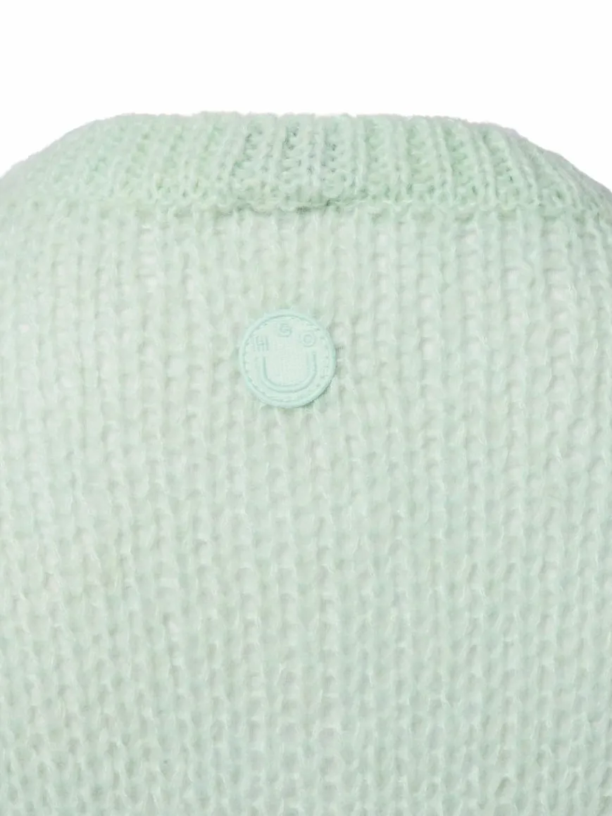 HUGO BLUE Pullover & Strickjacken*Damen Strickpullover mit Alpaka-Anteil - Slookina mint uni
