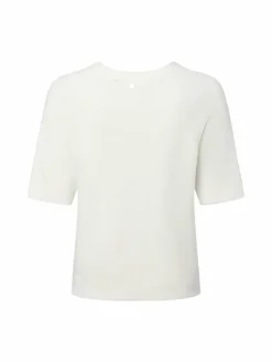 Rich & Royal Pullover & Strickjacken*Damen Strickpullover mit Alpaka-Anteil ecru uni