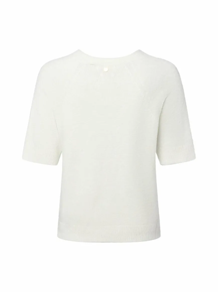 Rich & Royal Pullover & Strickjacken*Damen Strickpullover mit Alpaka-Anteil ecru uni