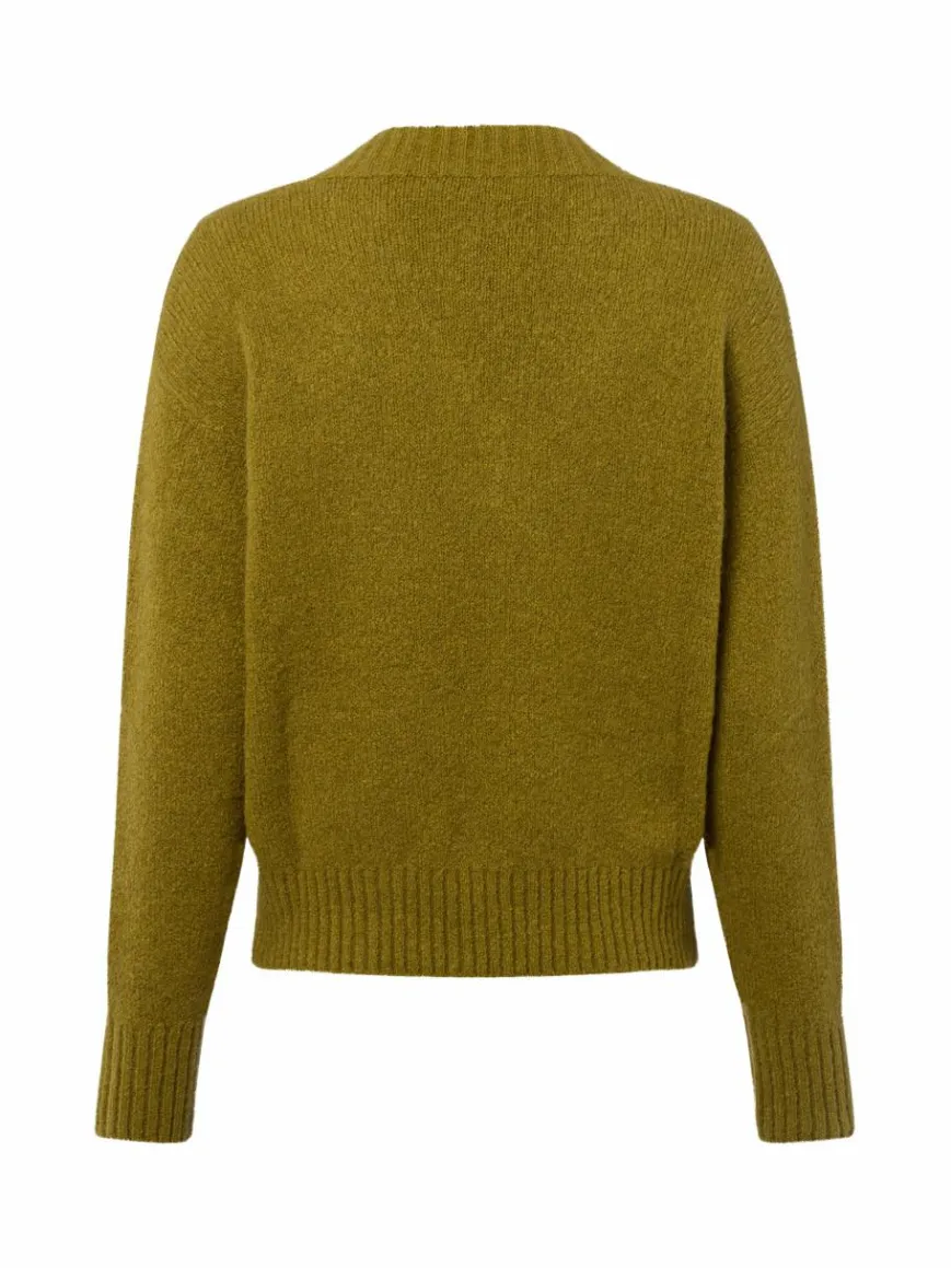 Weekend Max Mara Pullover & Strickjacken*Damen Strickpullover mit Alpaka-Anteil - Visita erbse uni
