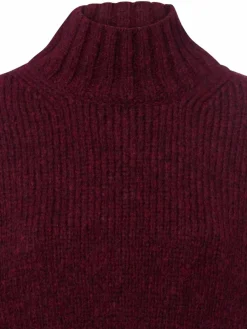 Marc Cain Collections Pullover & Strickjacken*Damen Strickpullover mit Alpaka-Anteil bordeaux himbeer meliert