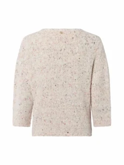 Rich & Royal Pullover & Strickjacken*Damen Strickpullover mit Alpaka-Anteil ecru mehrfarbig meliert