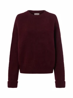 american vintage Pullover & Strickjacken*Damen Strickpullover mit Alpaka-Anteil - Gaspacho Chine bordeaux uni