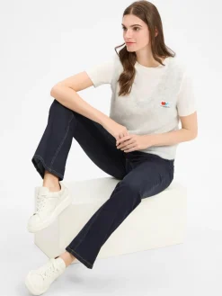 american vintage Pullover & Strickjacken*Damen Strickpullunder mit Alpaka-Anteil - Nenybay hellgrau meliert