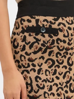 More & More Röcke*Damen Strickrock beige schwarz gemustert