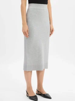 comma casual identity Röcke*Damen Strickrock hellgrau meliert
