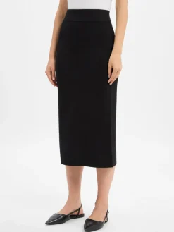 comma casual identity Röcke*Damen Strickrock schwarz uni