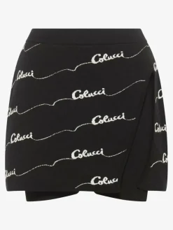 Carlo Colucci Röcke*Damen Strickrock - Di Vendra schwarz bedruckt