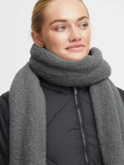 OXMO Schals & Tücher*Damen Strickschal grau uni