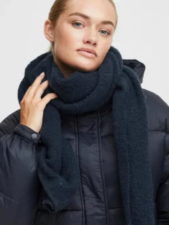 OXMO Schals & Tücher*Damen Strickschal blau uni