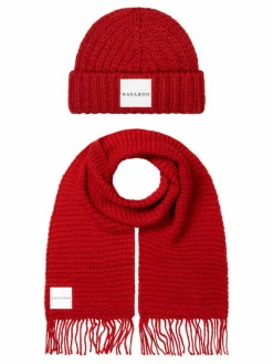 Navahoo Mützen & Hüte|Schals & Tücher*Damen Strickschal - Kuschelpärchen 14 rot uni