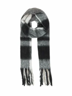 OXMO Schals & Tücher*Damen Strickschal - OXVIVISCARF schwarz uni