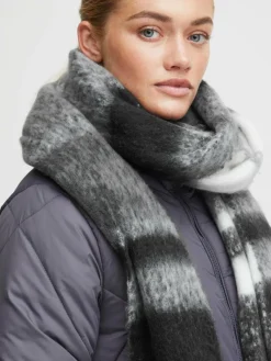 OXMO Schals & Tücher*Damen Strickschal - OXVIVISCARF schwarz uni