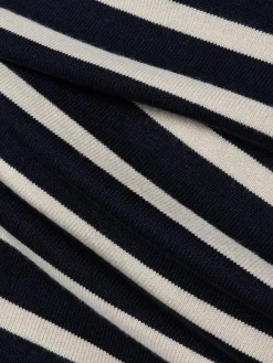 Marie Lund Shirts & Tops*Damen Strickshirt marine ecru gestreift