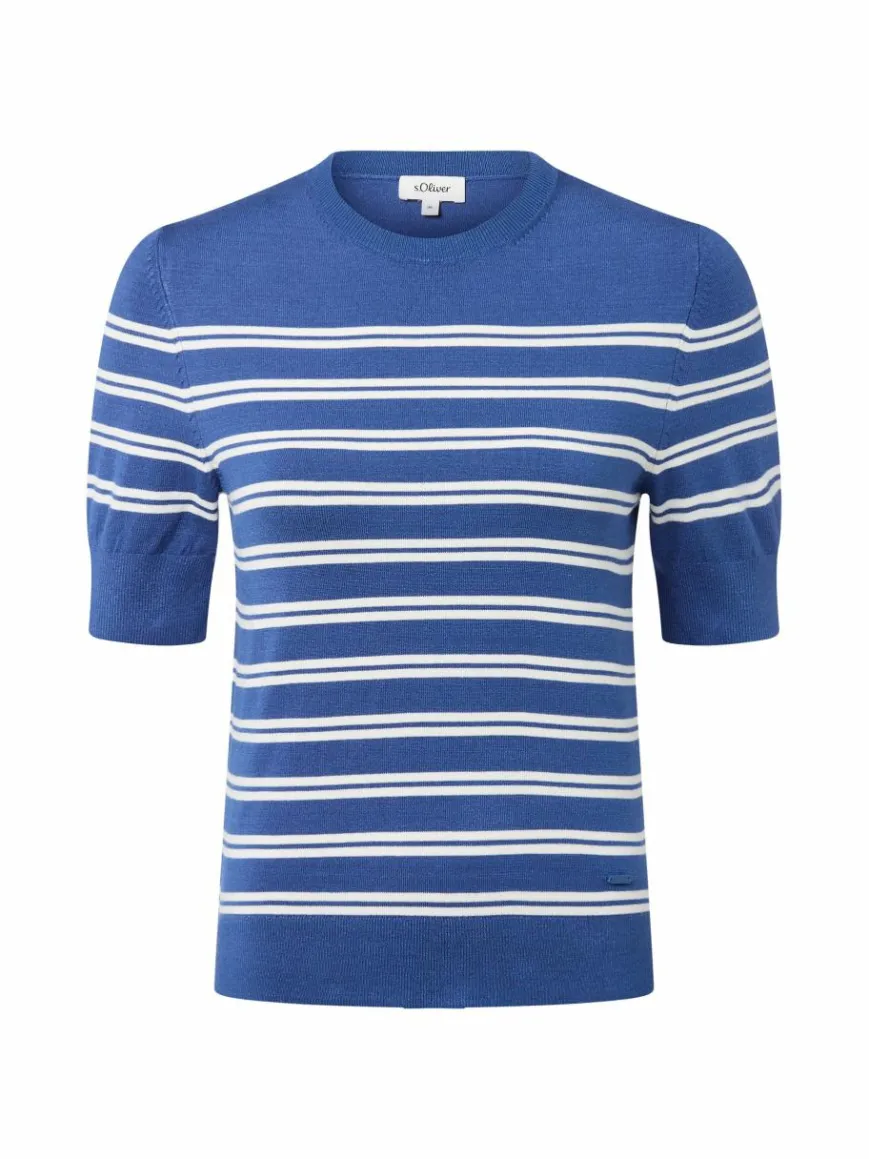s.Oliver Shirts & Tops*Damen Strickshirt blau weiß gestreift