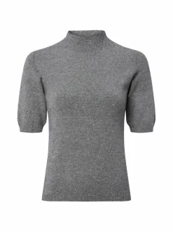 Liu Jo Collection Pullover & Strickjacken|Shirts & Tops*Damen Strickshirt grau meliert