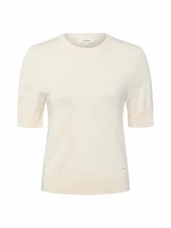 s.Oliver Shirts & Tops*Damen Strickshirt beige meliert