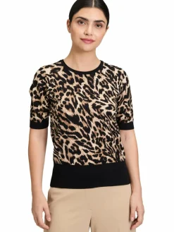 Betty Barclay Shirts & Tops*Damen Strickshirt schwarz braun gemustert