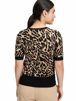 Betty Barclay Shirts & Tops*Damen Strickshirt schwarz braun gemustert