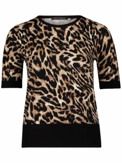 Betty Barclay Shirts & Tops*Damen Strickshirt schwarz braun gemustert