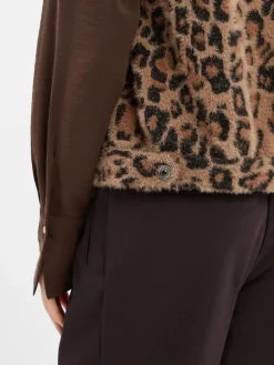 Rino & Pelle Jacken & Westen*Damen Strickweste - Elona braun schwarz gemustert