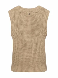 MOS MOSH Pullover & Strickjacken*Damen Strickweste - MMKirby taupe uni