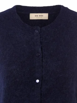 MOS MOSH Jacken & Westen|Pullover & Strickjacken*Damen Strickweste mit Alpaka- und Wollanteil - MMAlmine marine uni