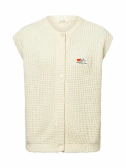 american vintage Jacken & Westen*Damen Strickweste mit Alpaka-Anteil - Crashway ecru uni