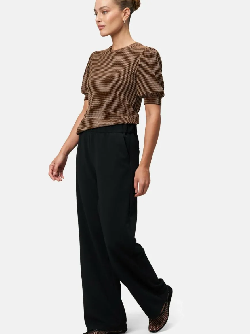 zero Shirts & Tops*Damen Strukturshirt schwarz braun gemustert