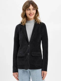 Marc O'Polo Blazer*Damen Sweatblazer marine strukturiert