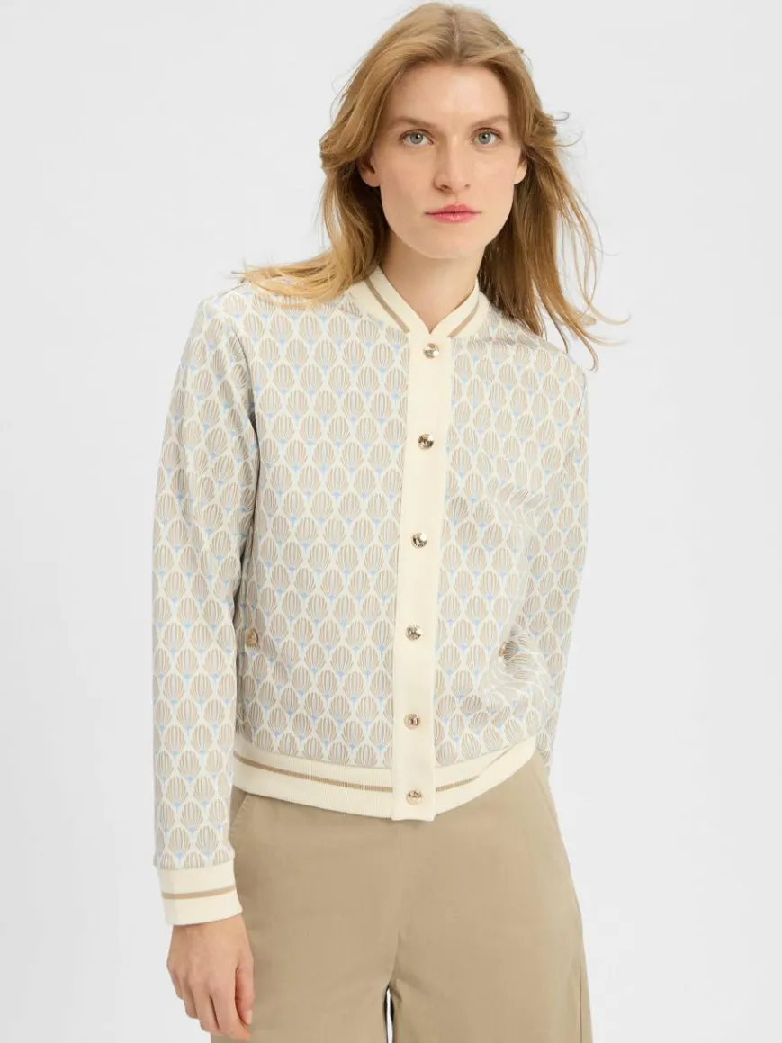 JOOP! Jacken & Westen*Damen Sweat-Blouson - Tjara ecru gemustert