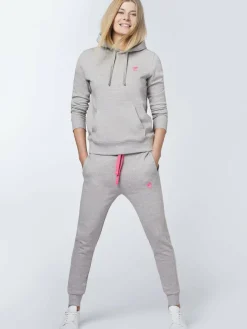 Polo Sylt Hosen*Damen Sweathose hellgrau grau uni