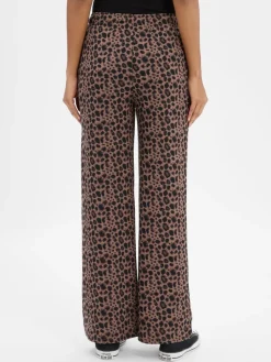 Marie Lund Hosen*Damen Sweathose taupe schwarz gemustert