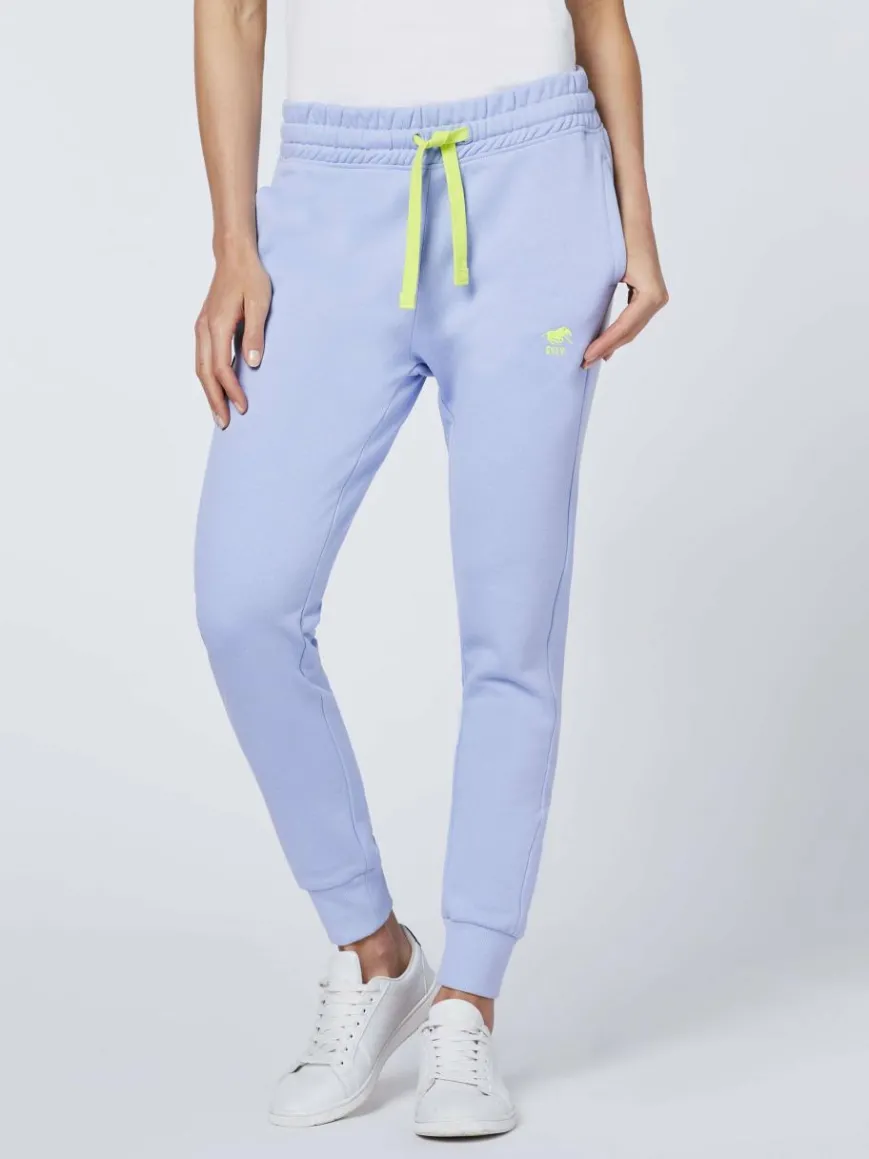 Polo Sylt Hosen*Damen Sweathose hellblau uni