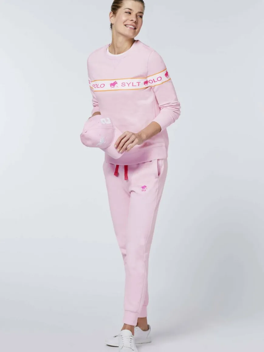 Polo Sylt Hosen*Damen Sweathose rosa pink uni