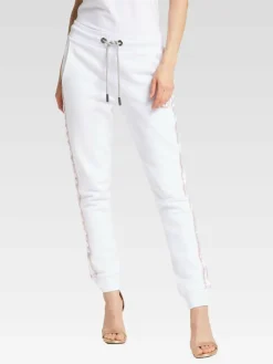 Carlo Colucci Hosen*Damen Sweathose - Catilla weiß uni