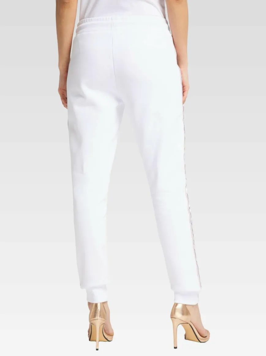 Carlo Colucci Hosen*Damen Sweathose - Catilla weiß uni