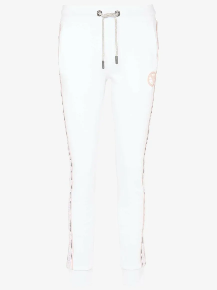 Carlo Colucci Hosen*Damen Sweathose - Catilla weiß uni