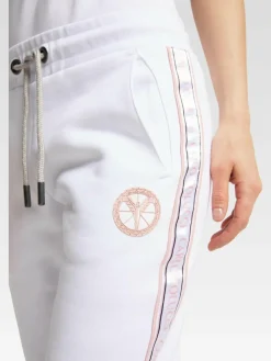 Carlo Colucci Hosen*Damen Sweathose - Catilla weiß uni