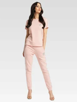 Carlo Colucci Hosen*Damen Sweathose - Catilla rosa uni