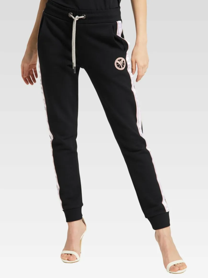 Carlo Colucci Hosen*Damen Sweathose - Catilla schwarz uni