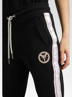 Carlo Colucci Hosen*Damen Sweathose - Catilla schwarz uni