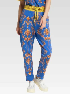 Carlo Colucci Hosen*Damen Sweathose - Cisera blau gemustert