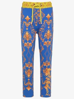 Carlo Colucci Hosen*Damen Sweathose - Cisera blau gemustert